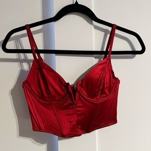 Garage Red Corset Top